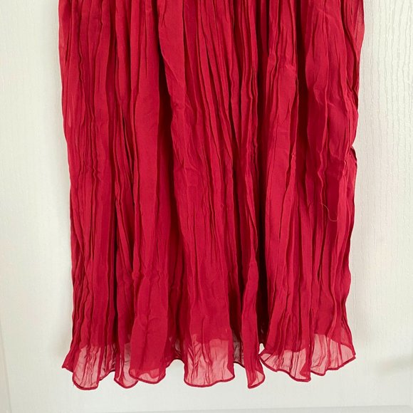 Victoria's Secret Red Pleated Babydoll Chemise with Lace Chiffon Satin - Picture 6 of 16